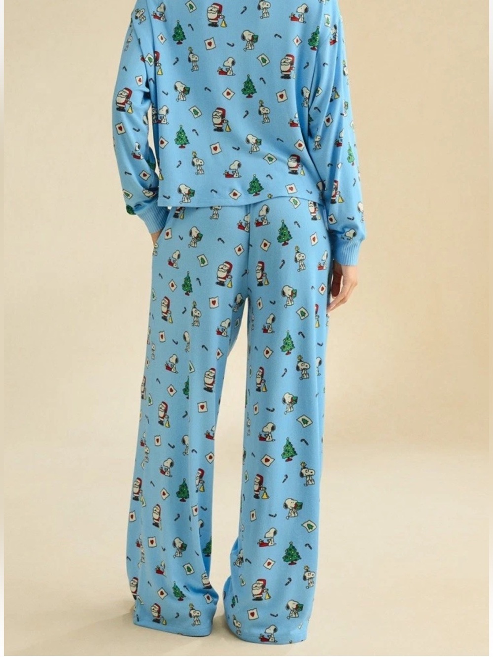 American Eagle AE Snoopy Christmas Pajamas PJ Set Sz Large New - Picture 4 of 6